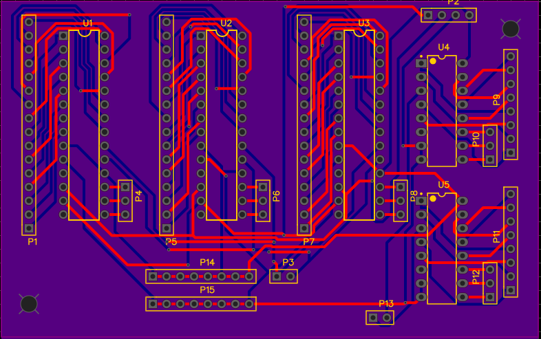 PCB design in EasyEDA and picture of finished PCB